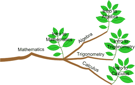 Diagram with names on branches.